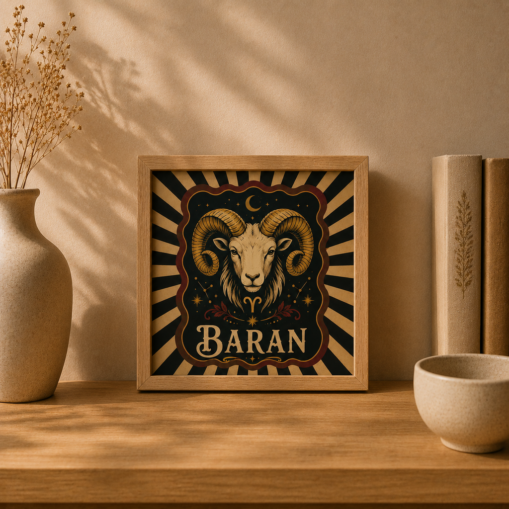 Ceramiczna płytka dekoracyjna Mistyczny Baran
