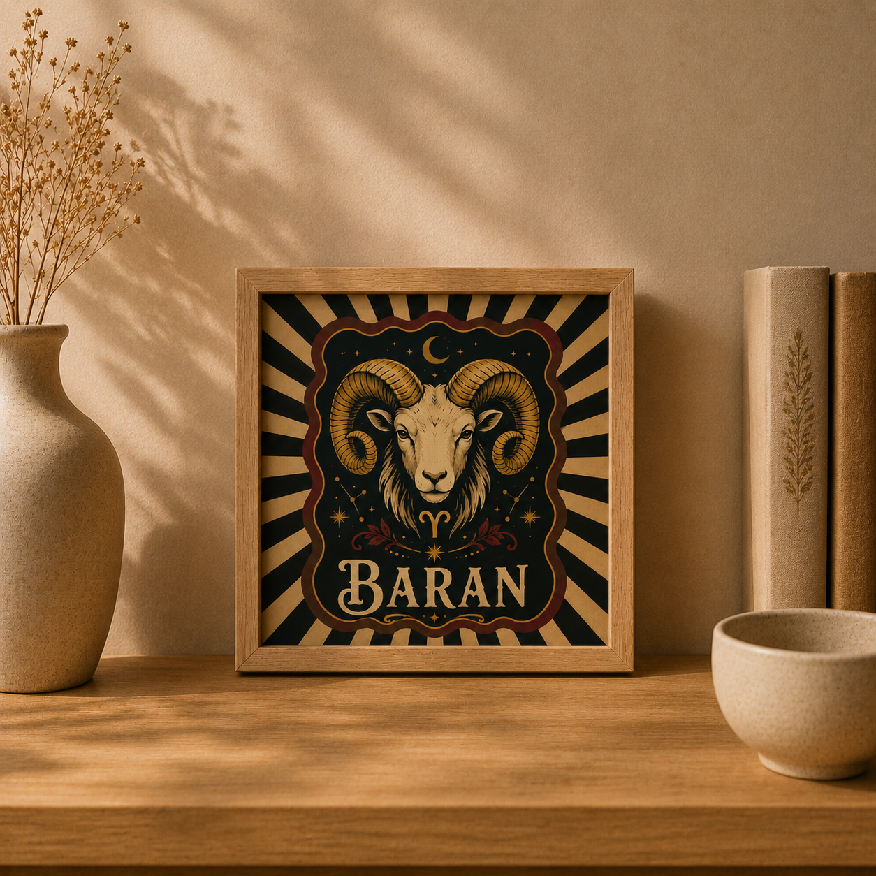 Ceramiczna płytka dekoracyjna Mistyczny Baran