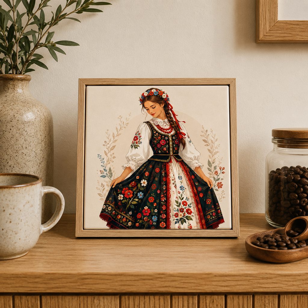 Ceramiczna płytka dekoracyjna Polskie Dziedzictwo Folkloru
