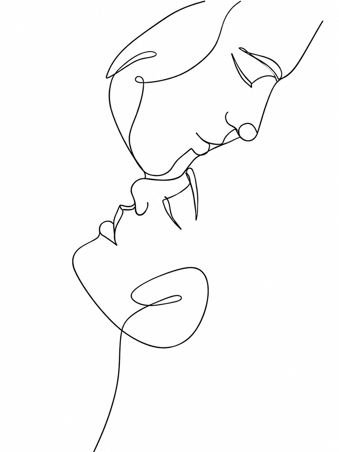 Ceramiczna płytka dekoracyjna Subtelna Miłość Line Art
