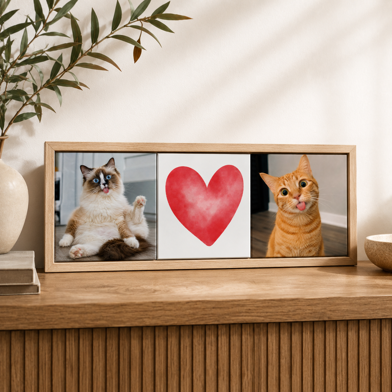 Ceramiczne płytki dekoracyjne Personalizowany Koci Kolaż