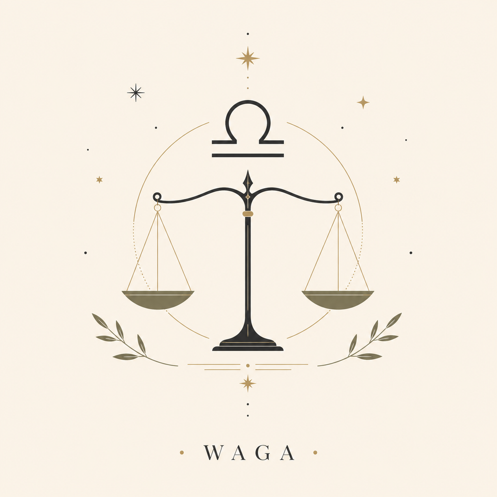 Ceramiczna płytka dekoracyjna Astrologiczna Waga
