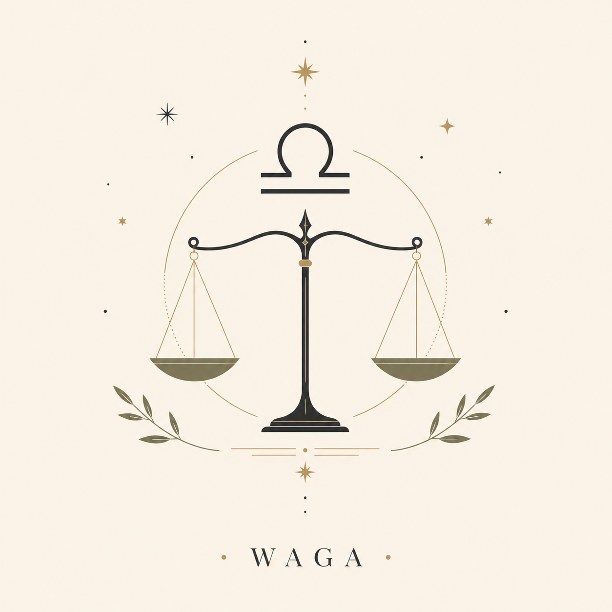 Ceramiczna płytka dekoracyjna Astrologiczna Waga