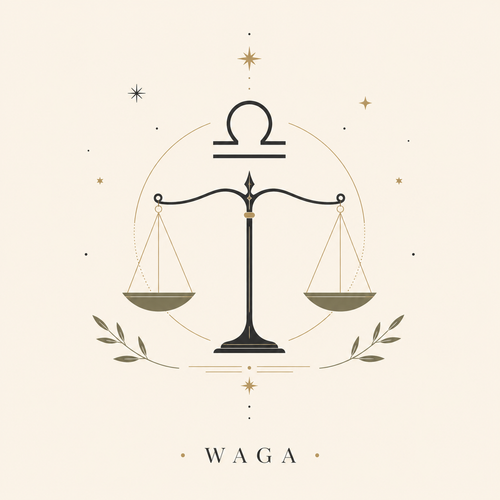 Ceramiczna płytka dekoracyjna Astrologiczna Waga