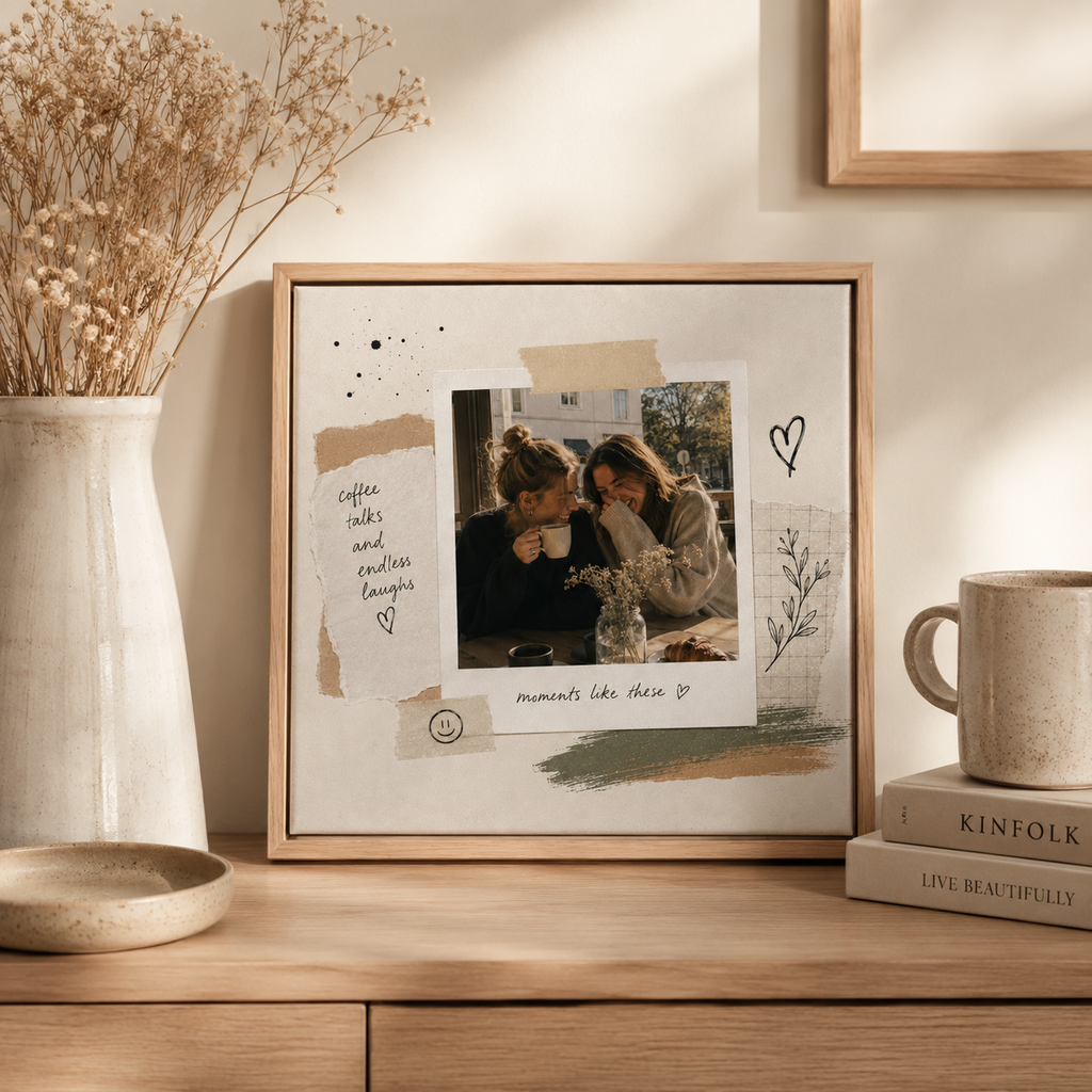 Ceramiczna płytka dekoracyjna Twoje Wspomnienia w Stylu Scrapbook