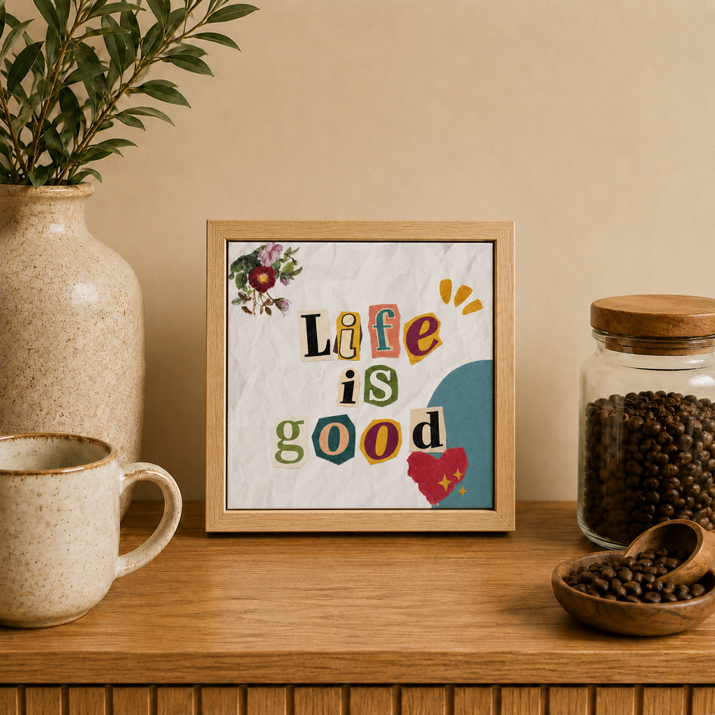 Ceramiczna płytka dekoracyjna "Life is Good"