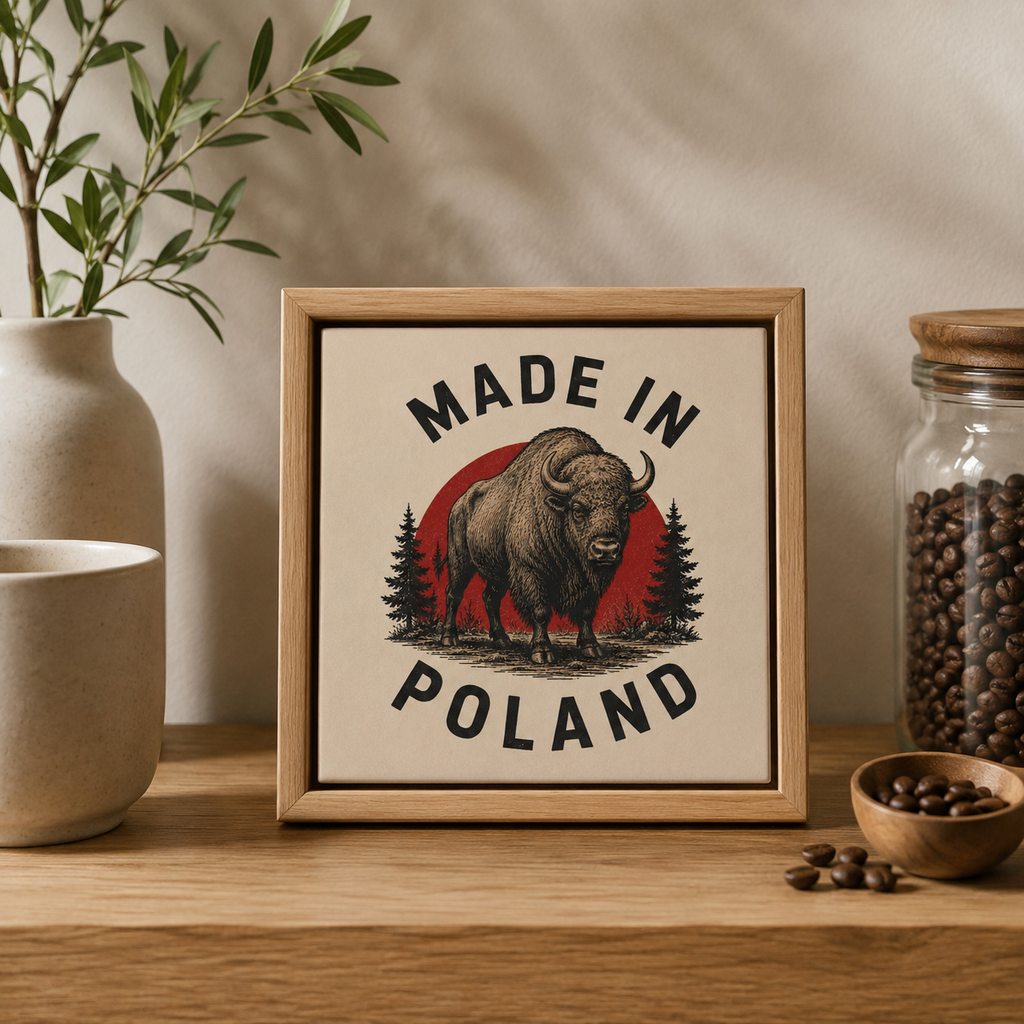 Ceramiczna płytka dekoracyjna Żubr Made in Poland