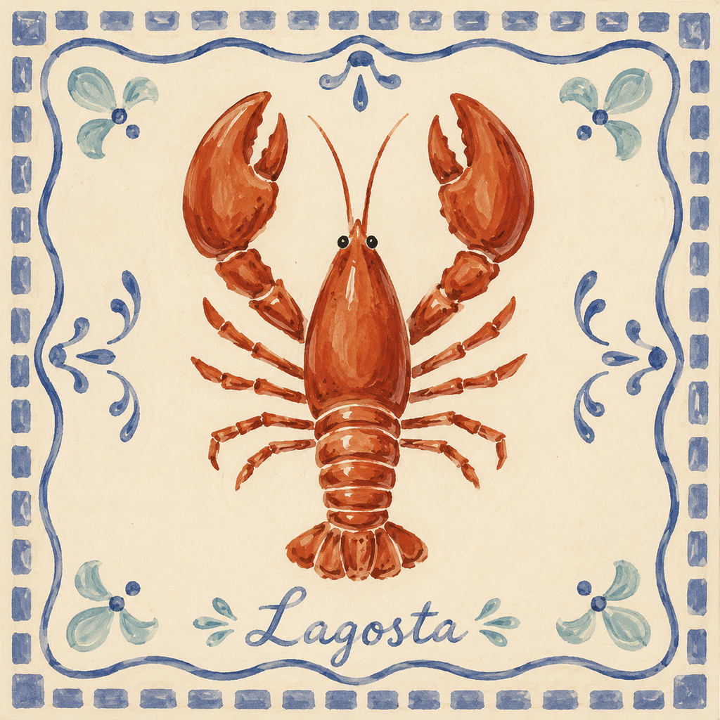 Ceramiczna płytka dekoracyjna "Lagosta"