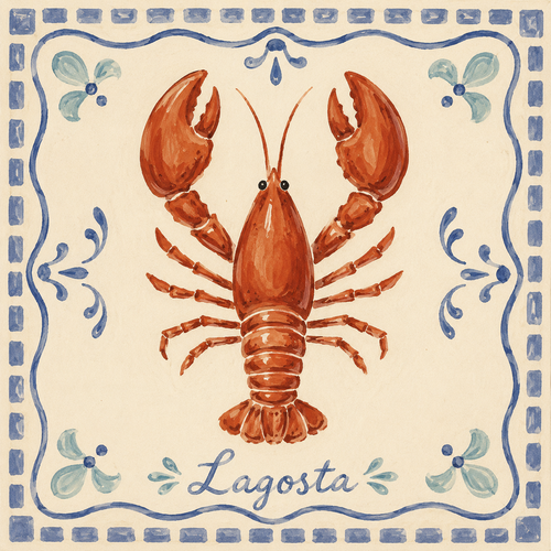 Ceramiczna płytka dekoracyjna "Lagosta"