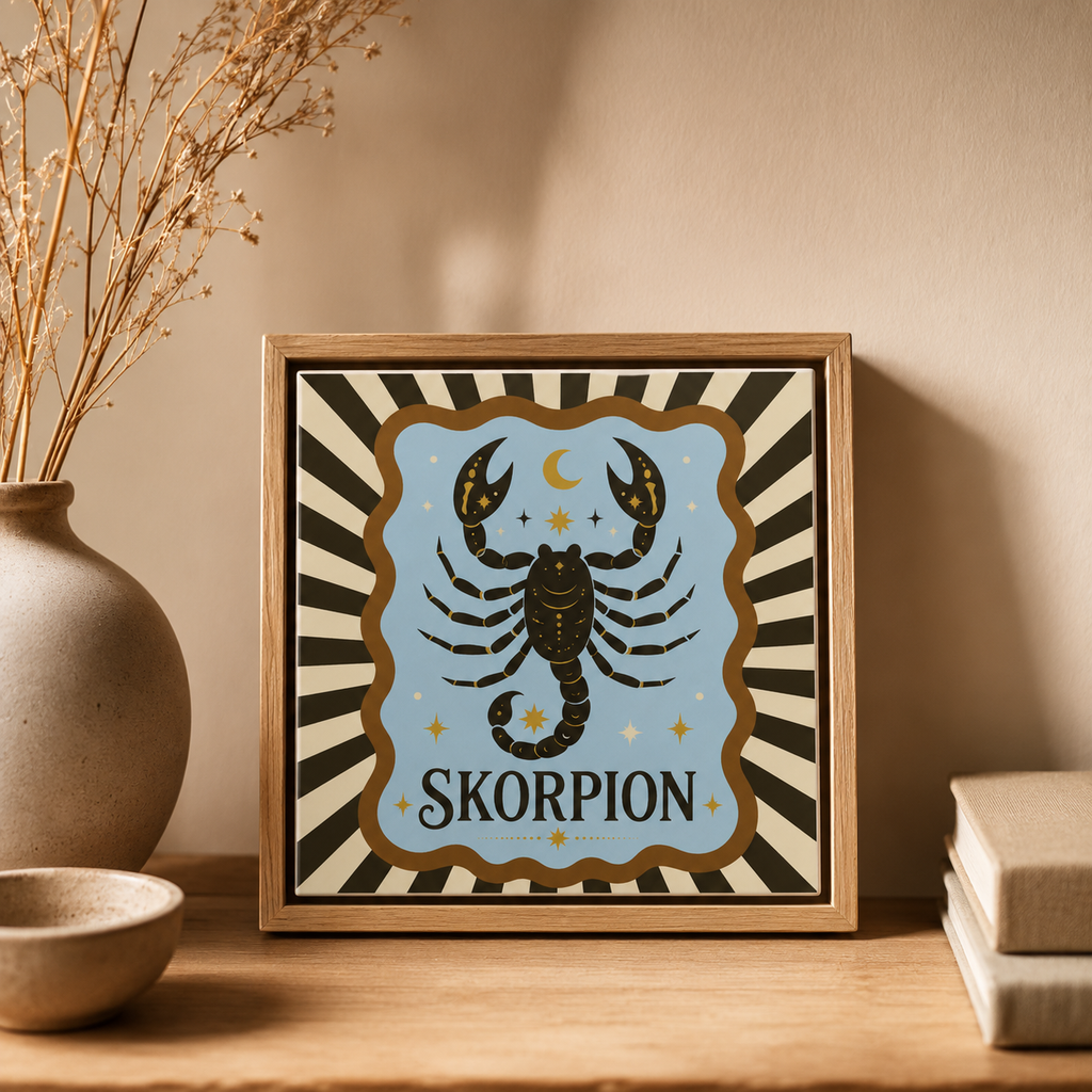 Ceramiczna płytka dekoracyjna Skorpion Magiczna Aura
