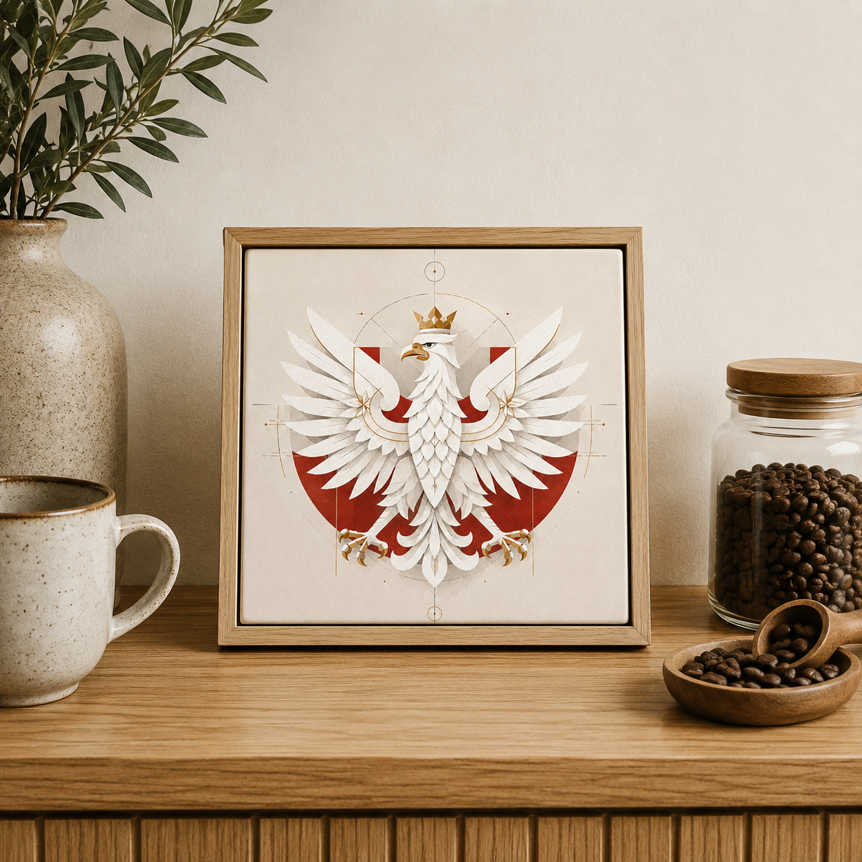 Ceramiczna płytka dekoracyjna Orzeł Biały