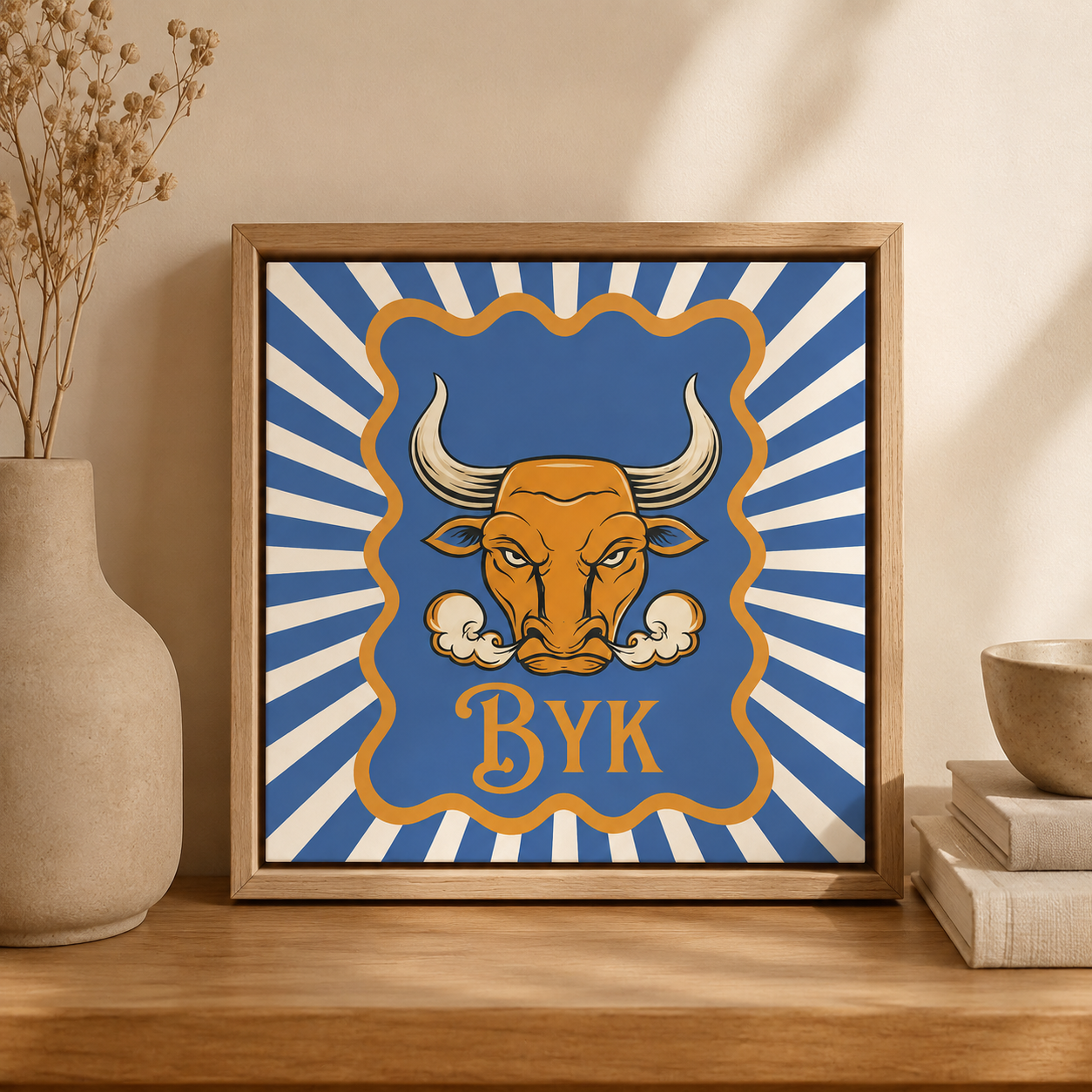 Ceramiczna płytka dekoracyjna Mistyczny Byk