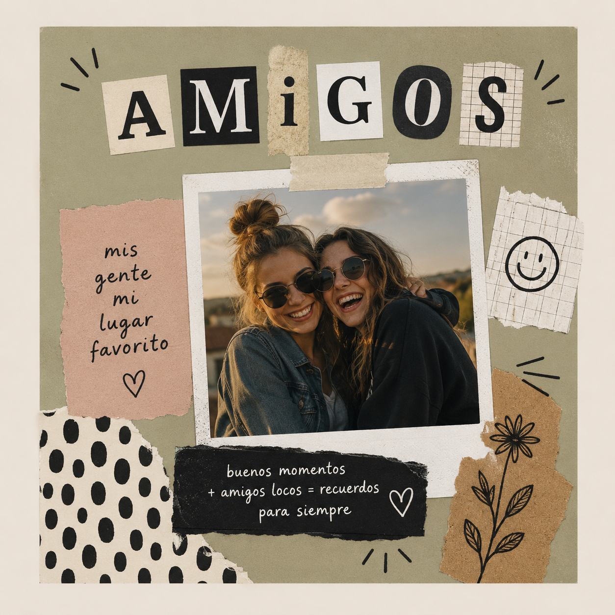 Ceramiczna płytka dekoracyjna Scrapbook Amigos