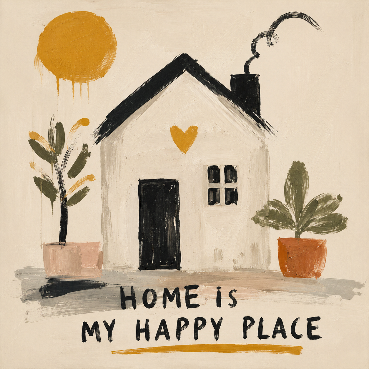 Ceramiczna płytka dekoracyjna Home is my Happy Place