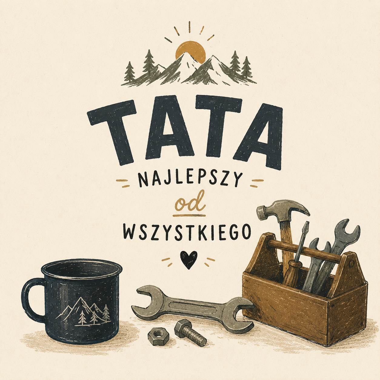 Ceramiczna płytka dekoracyjna Najlepszy Tata – Złota Rączka