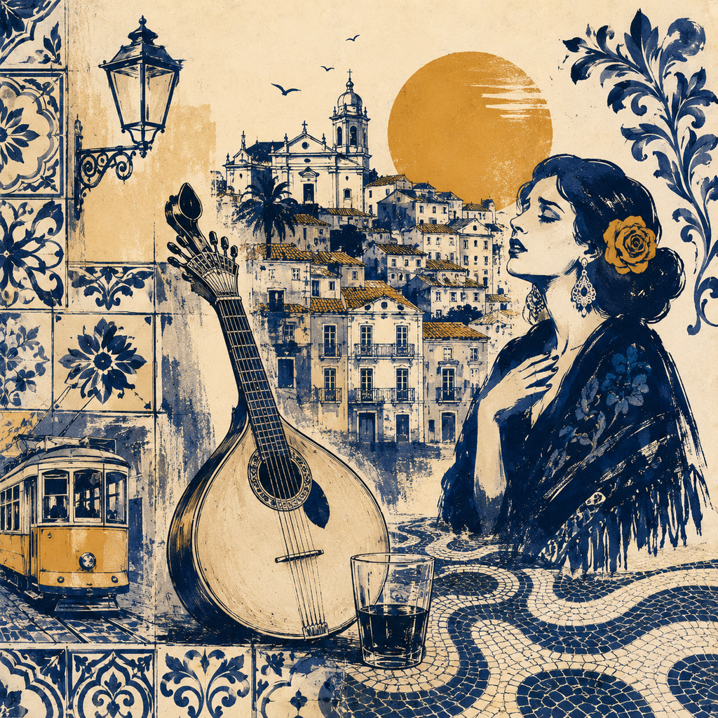 Ceramiczna płytka dekoracyjna Portugalskie Fado