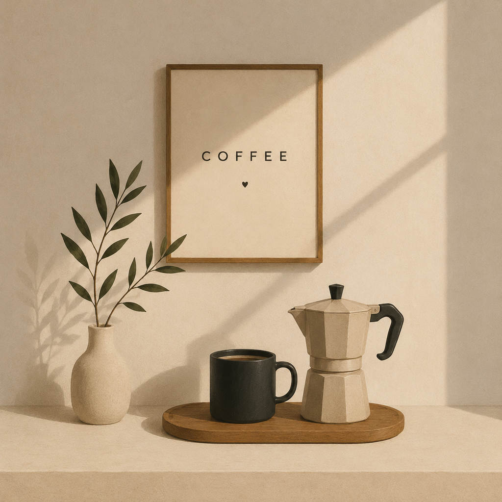 Ceramiczna płytka dekoracyjna Morning Coffee