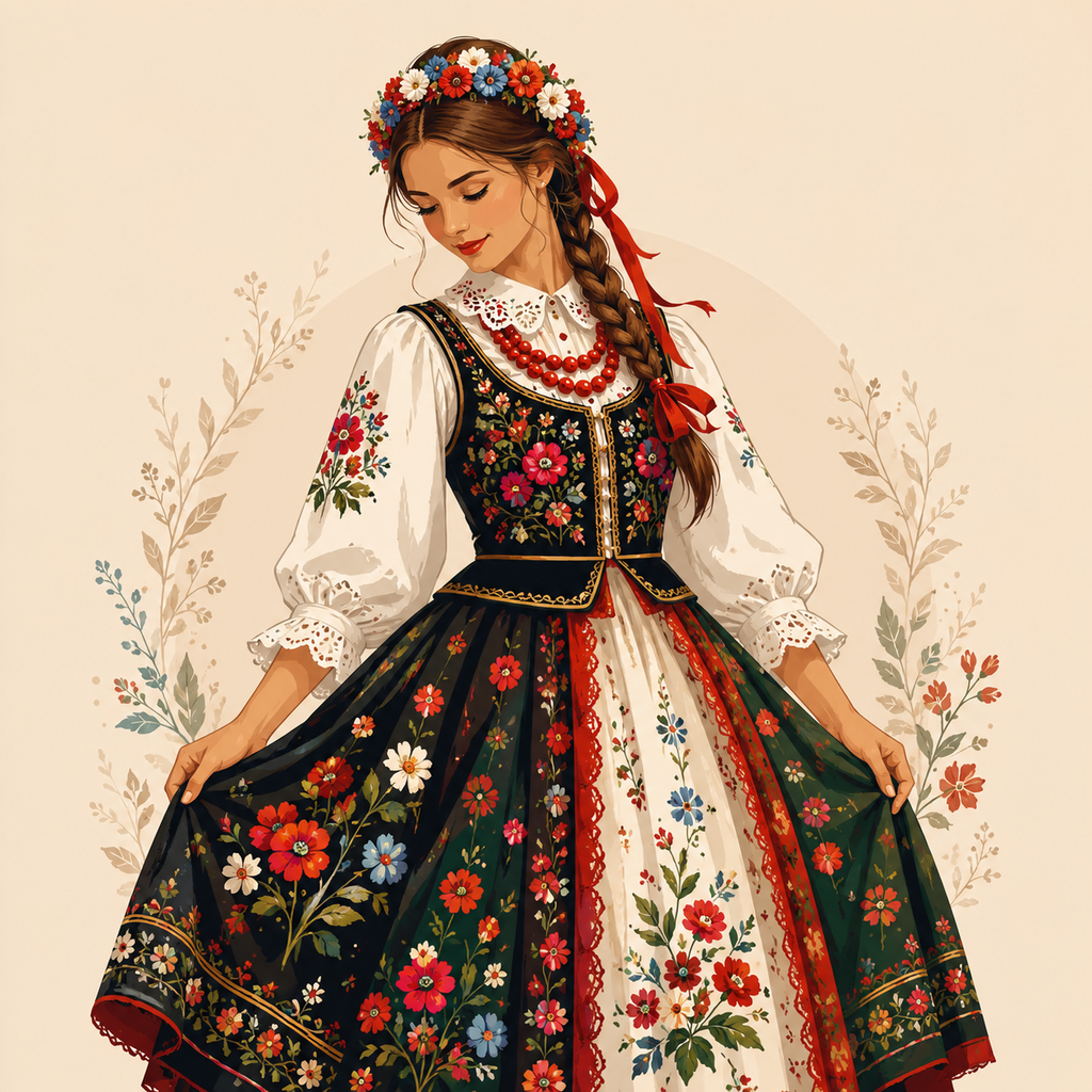 Ceramiczna płytka dekoracyjna Polskie Dziedzictwo Folkloru