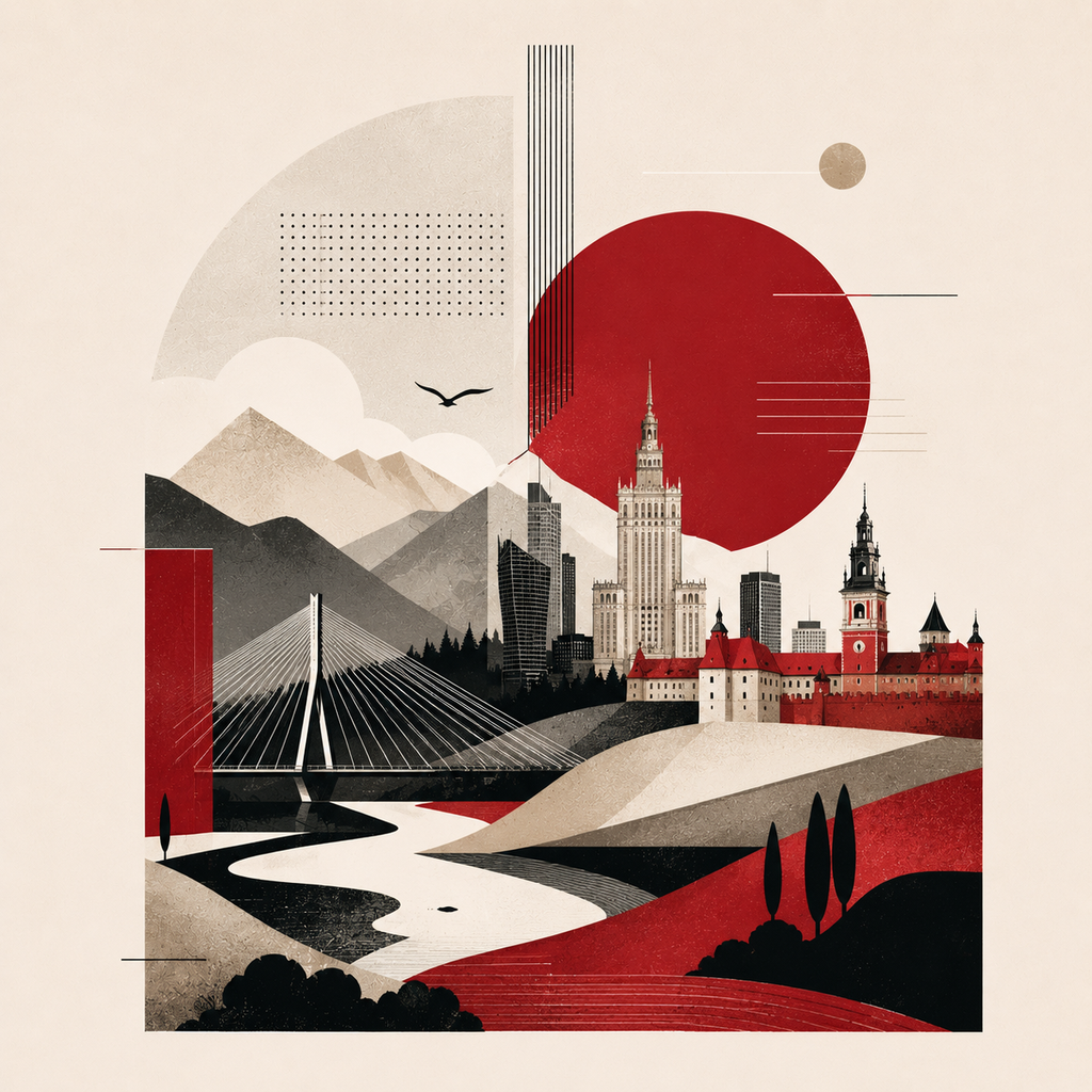 Ceramiczna płytka dekoracyjna Modernistyczna Warszawa