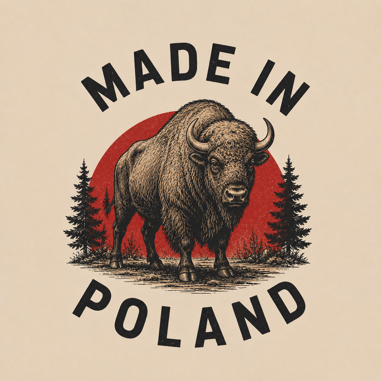 Ceramiczna płytka dekoracyjna Żubr Made in Poland