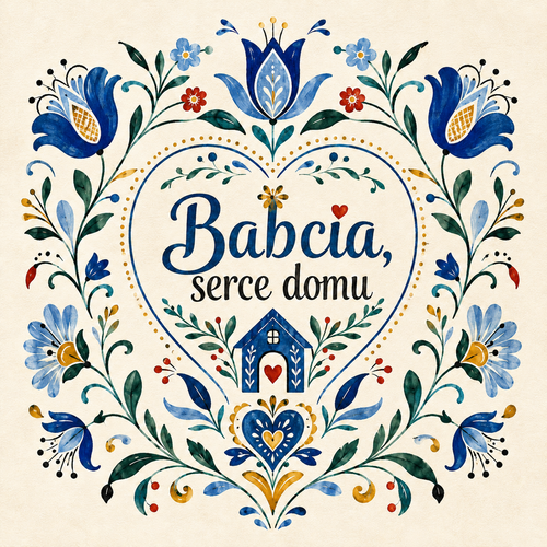 Ceramiczna płytka dekoracyjna Babcia Serce Domu