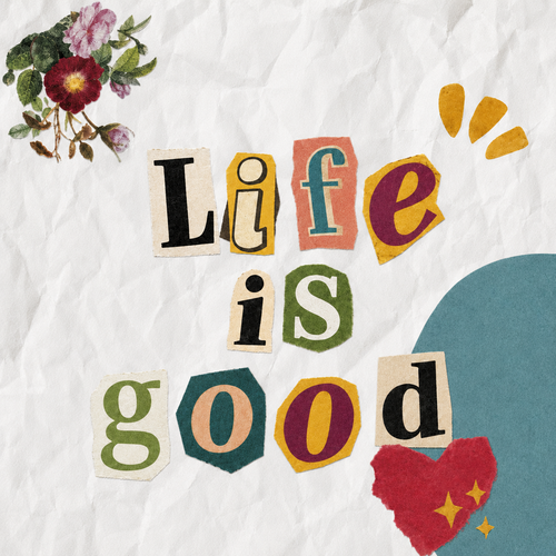 Ceramiczna płytka dekoracyjna "Life is Good"
