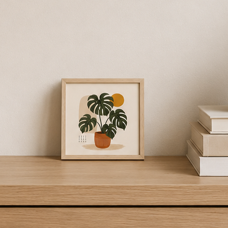 Ceramiczna płytka dekoracyjna Monstera
