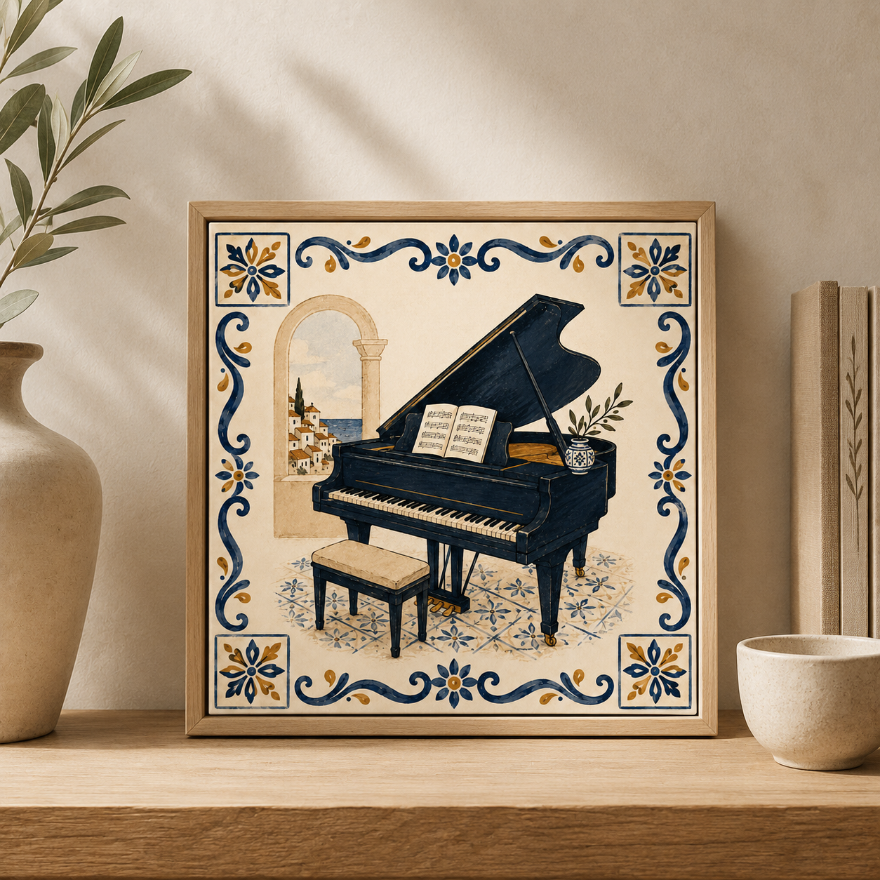 Ceramiczna płytka dekoracyjna Śródziemnomorska Melodia