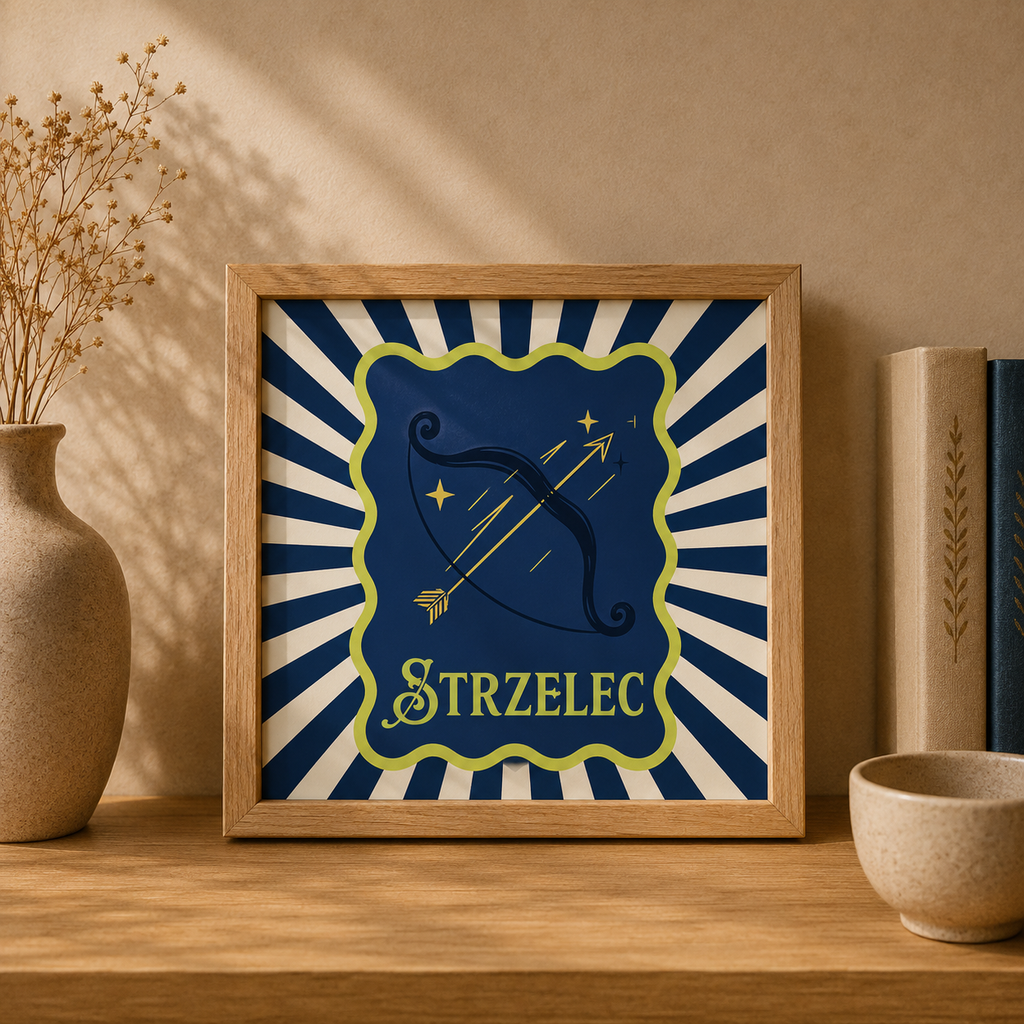 Ceramiczna płytka dekoracyjna Gwiezdny Strzelec Retro