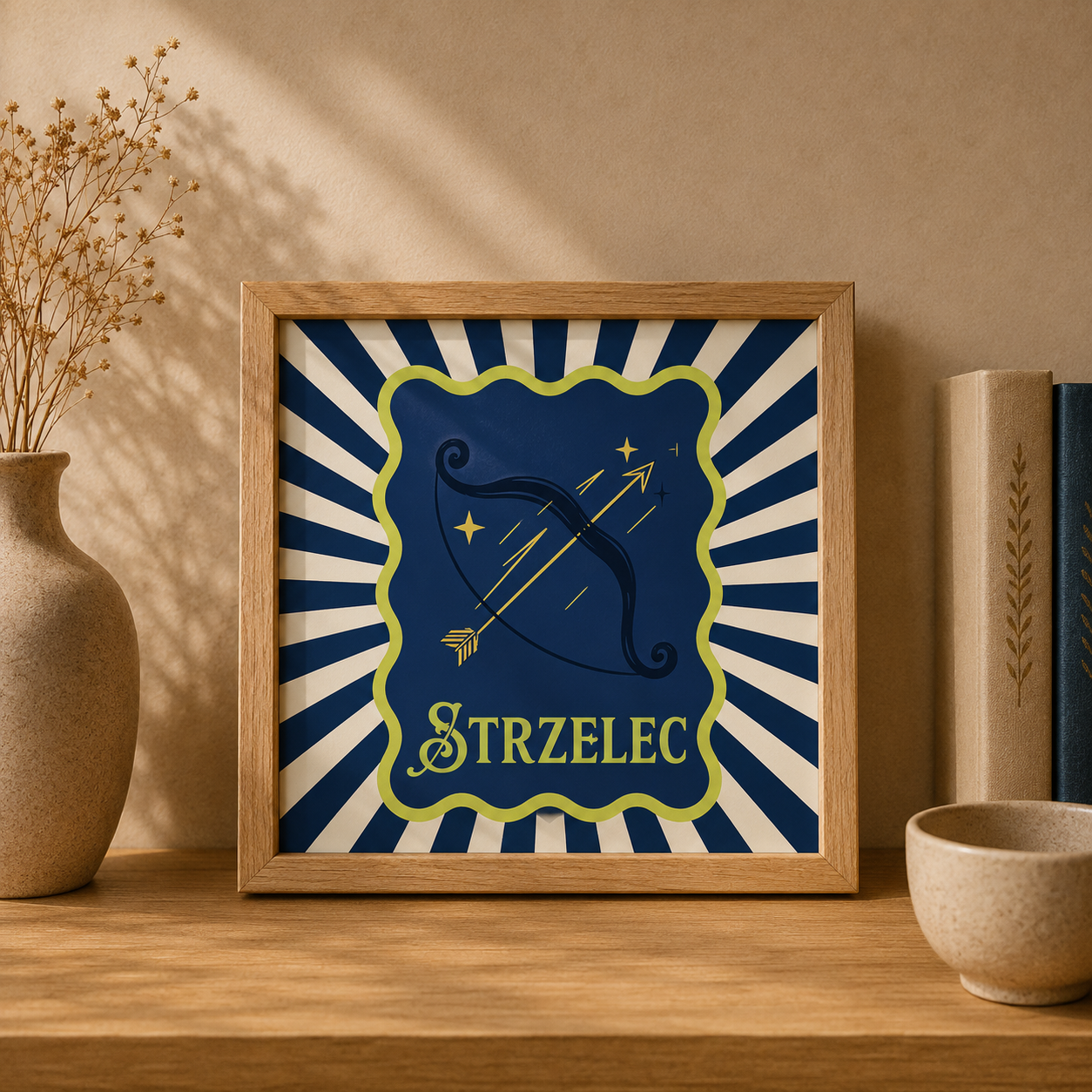 Ceramiczna płytka dekoracyjna Gwiezdny Strzelec Retro