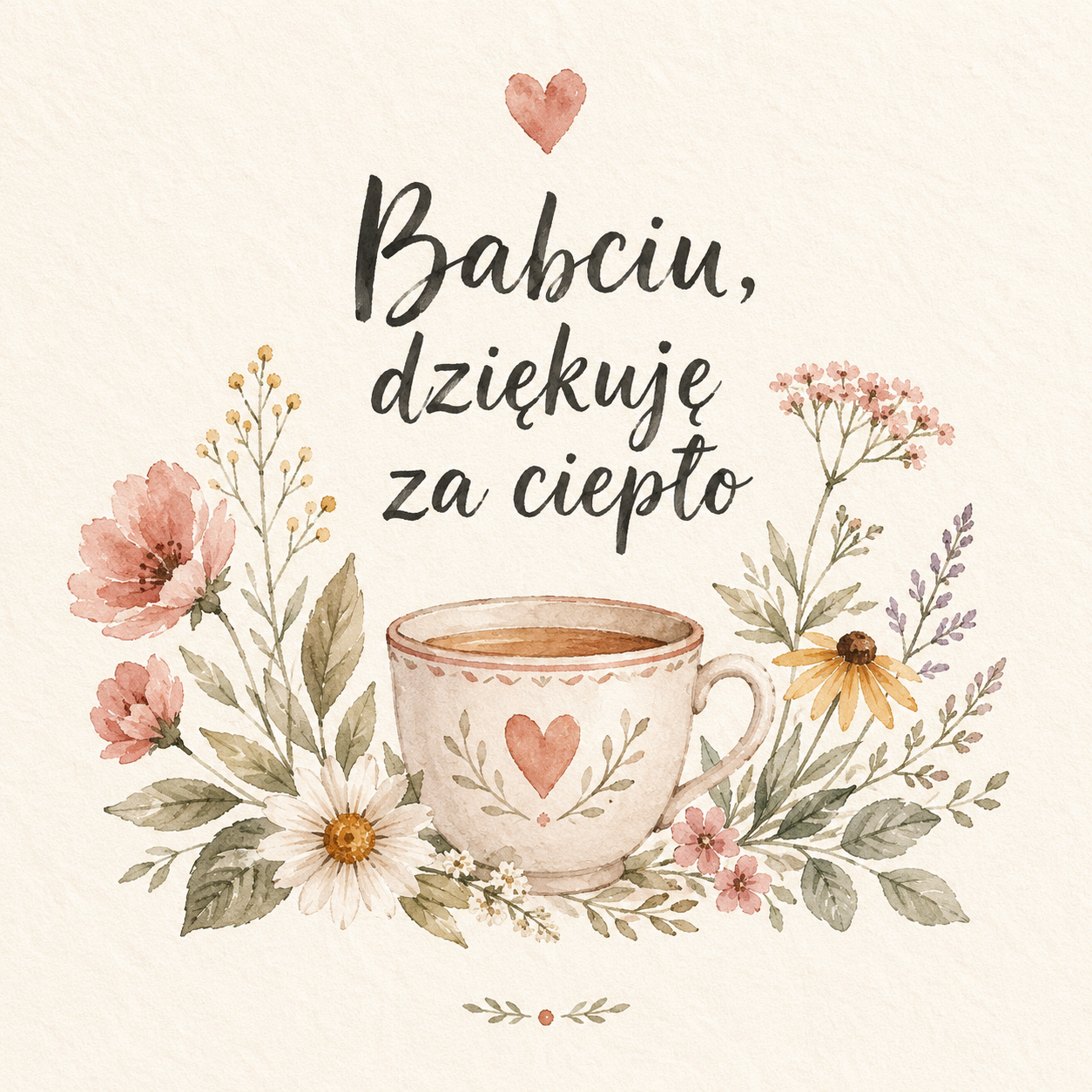 Ceramiczna płytka dekoracyjna Ciepło Babci