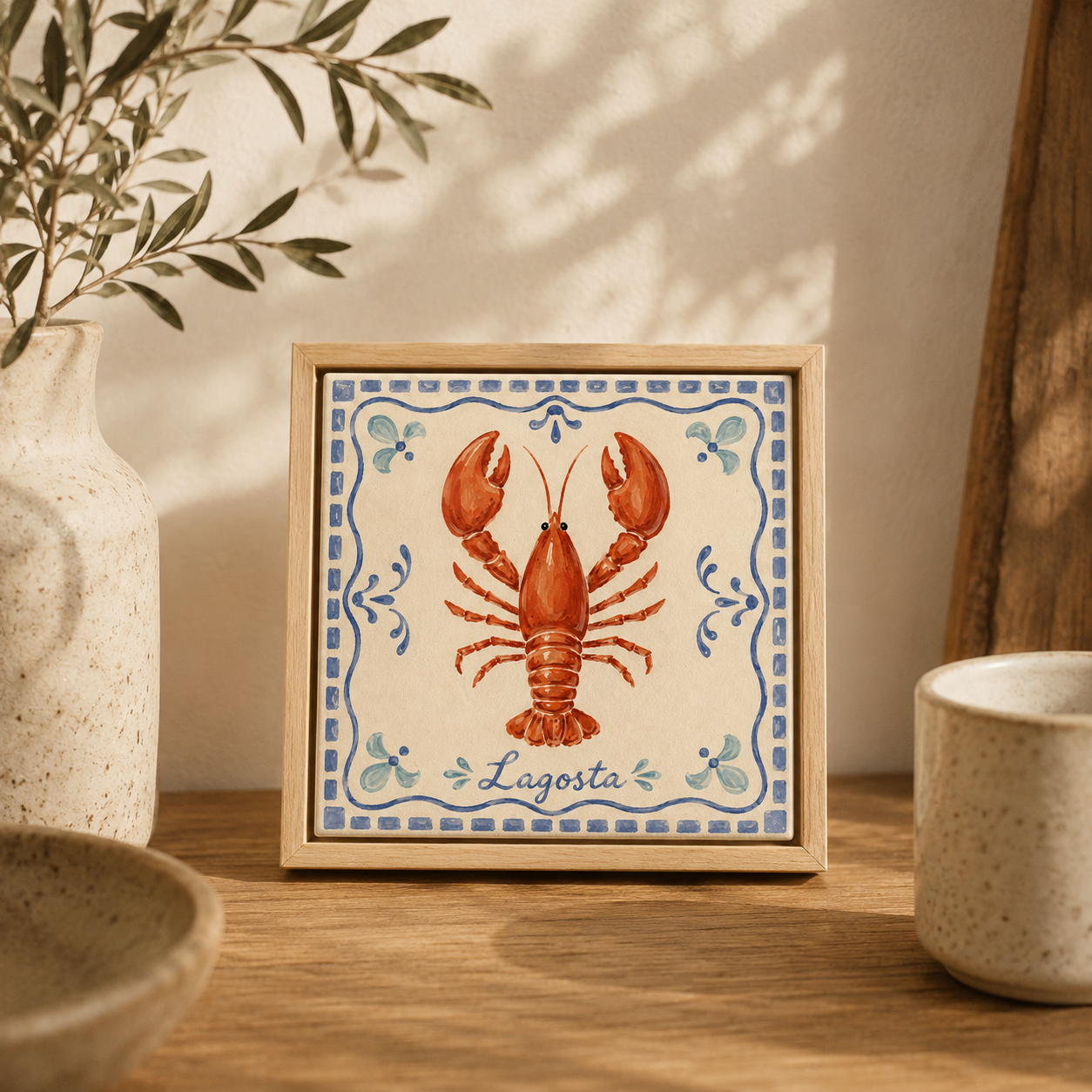 Ceramiczna płytka dekoracyjna "Lagosta"