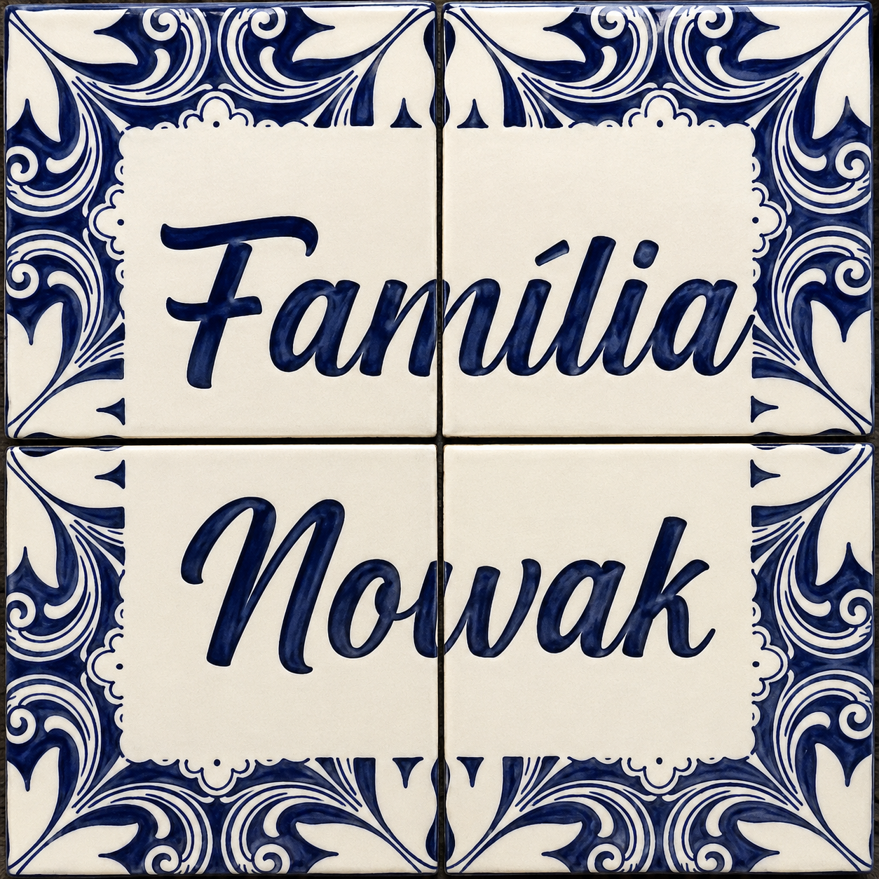Ceramiczne płytki dekoracyjne Rodzinne Azulejo