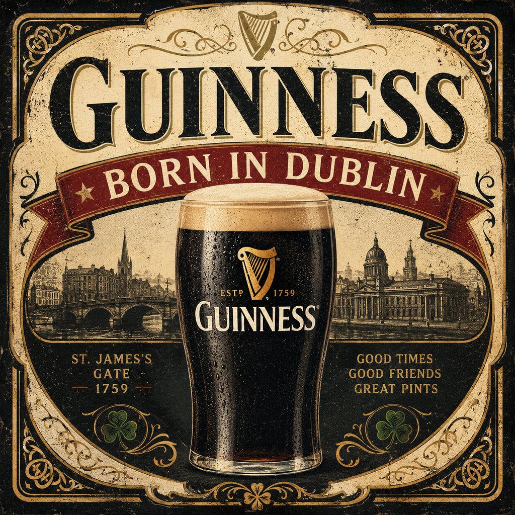 Ceramiczna płytka dekoracyjna Guinness – St. James's Gate