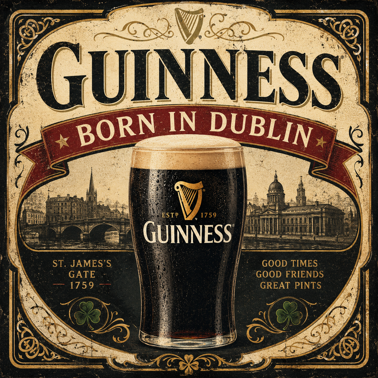 Ceramiczna płytka dekoracyjna Guinness – St. James's Gate