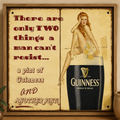 Ceramiczna płytka dekoracyjna Retro Pin-Up Guinness