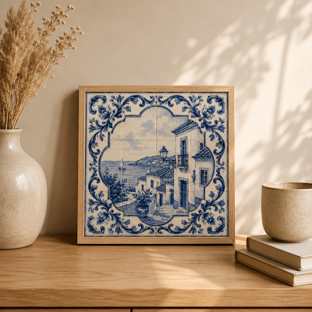 Ceramiczna płytka dekoracyjna Błękitne Azulejo