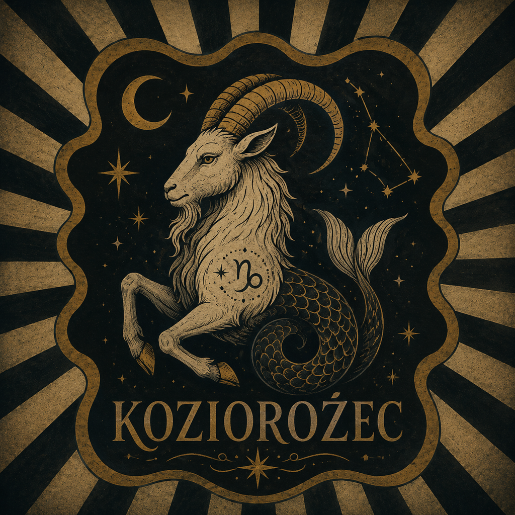 Ceramiczna płytka dekoracyjna Zodiakalny Koziorożec