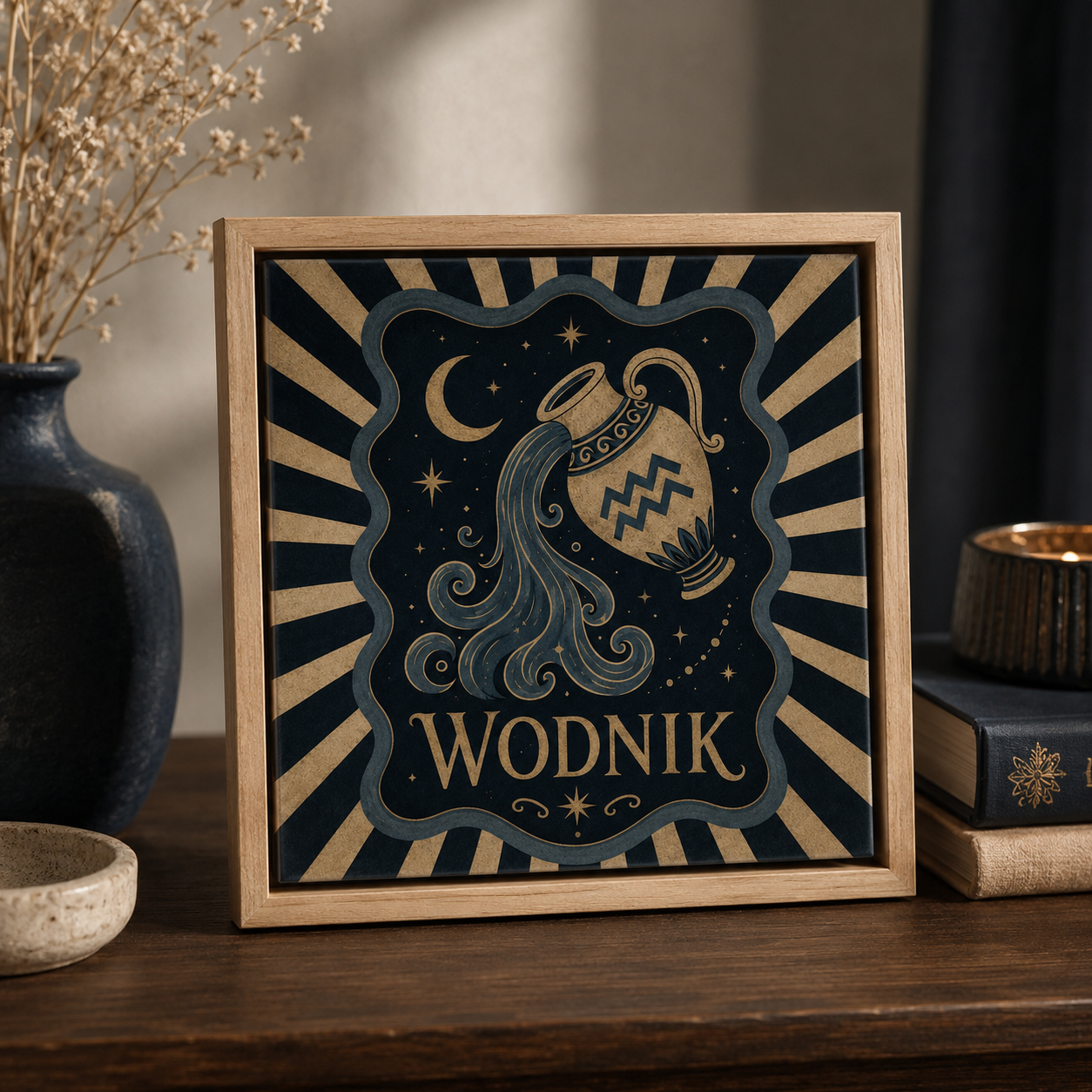 Ceramiczna płytka dekoracyjna Mistyczny Wodnik