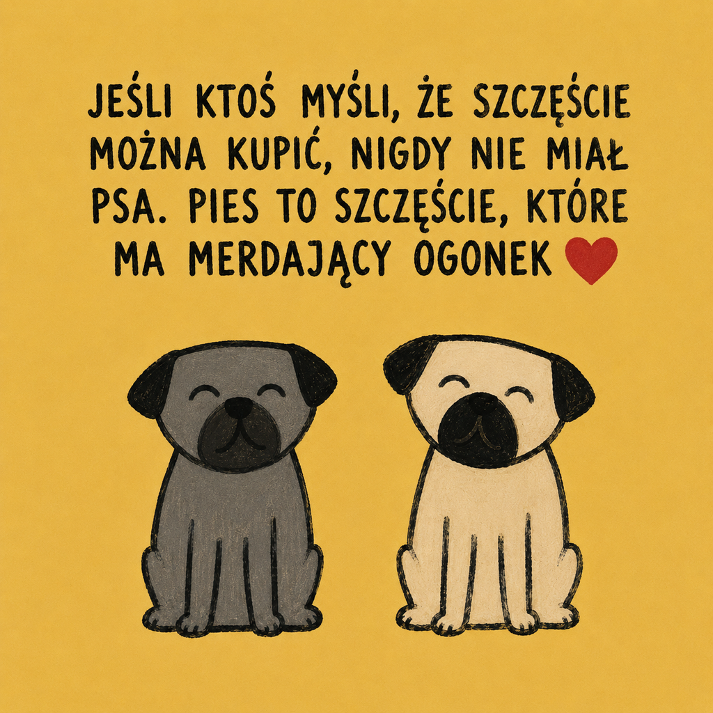 Ceramiczna płytka dekoracyjna Pies to Szczęście